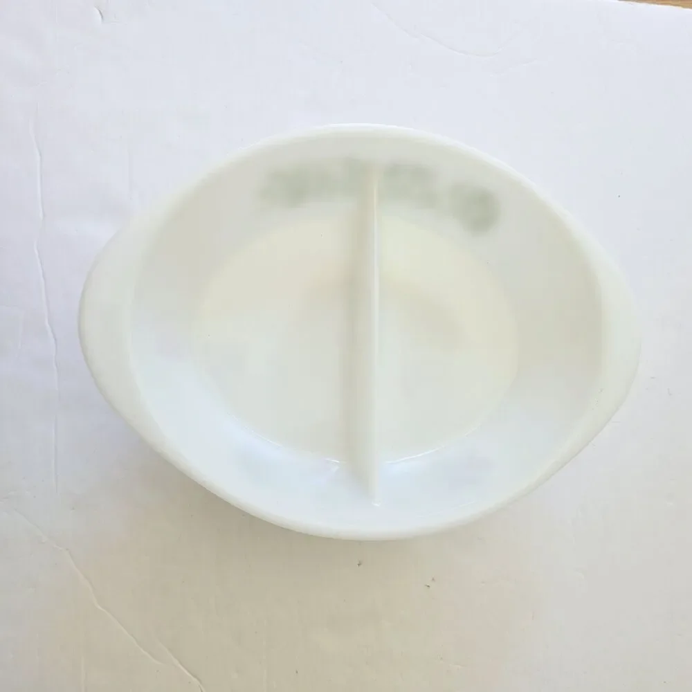 Glasbake milk glass